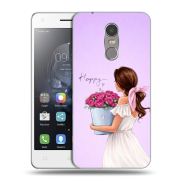 Силиконовый чехол на Lenovo K6 Note с принтом женский