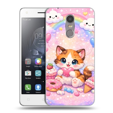 Силиконовый чехол на Lenovo K6 Note с принтом для девочек