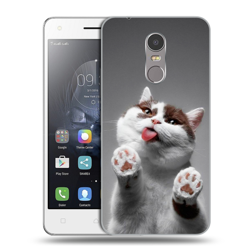 Силиконовый чехол на Lenovo K6 Note с принтом Коты Силиконовый чехол на Lenovo K6 Note с принтом Коты