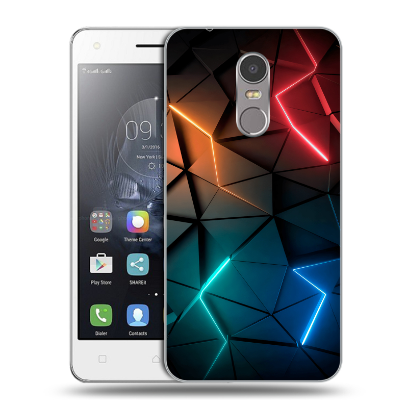 Силиконовый чехол на Lenovo K6 Note с принтом Абстракция неон Силиконовый чехол на Lenovo K6 Note с принтом Абстракция неон