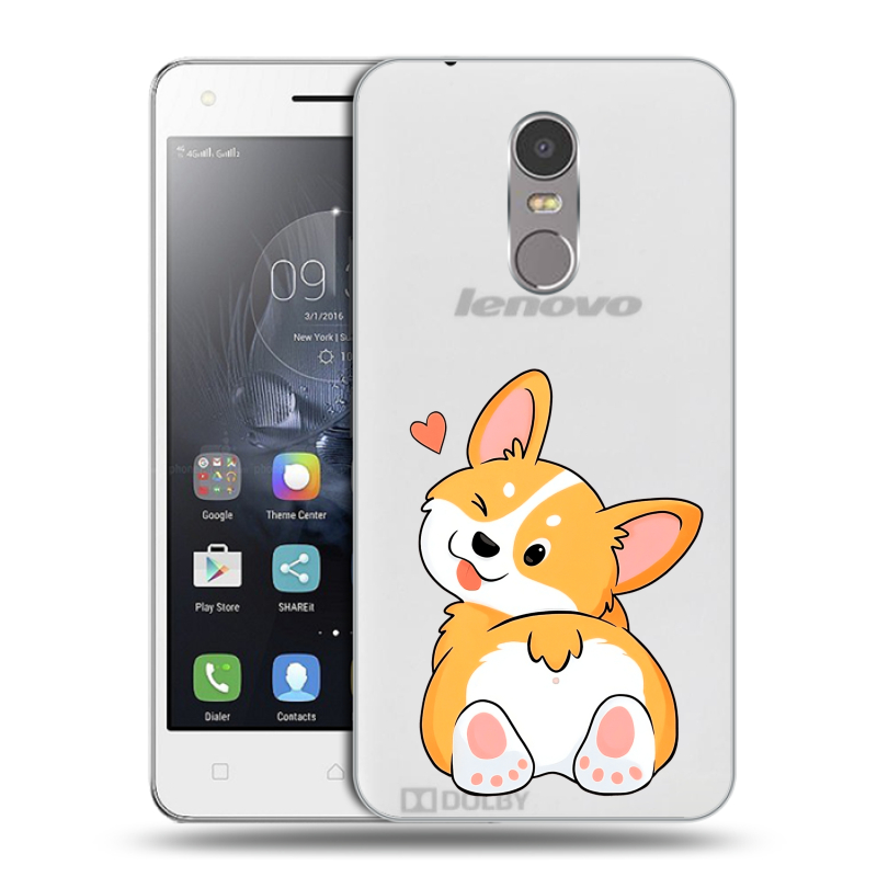 Силиконовый чехол на Lenovo K6 Note с принтом Корги Силиконовый чехол на Lenovo K6 Note с принтом Корги