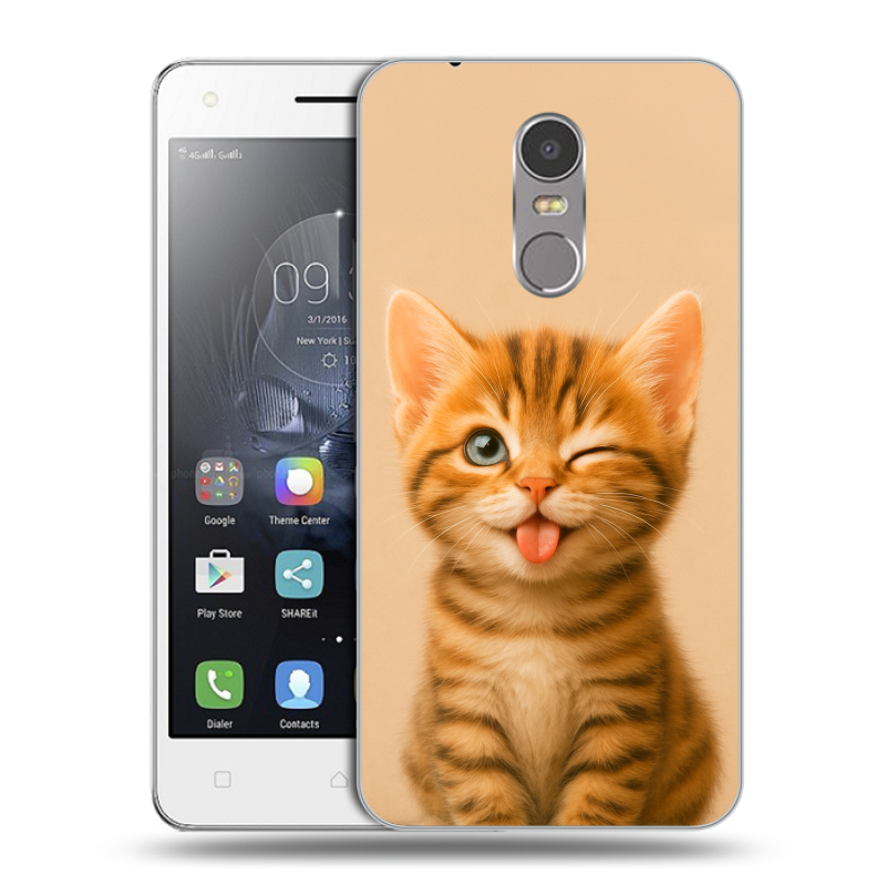 Силиконовый чехол на Lenovo K6 Note с принтом котенок Силиконовый чехол на Lenovo K6 Note с принтом котенок