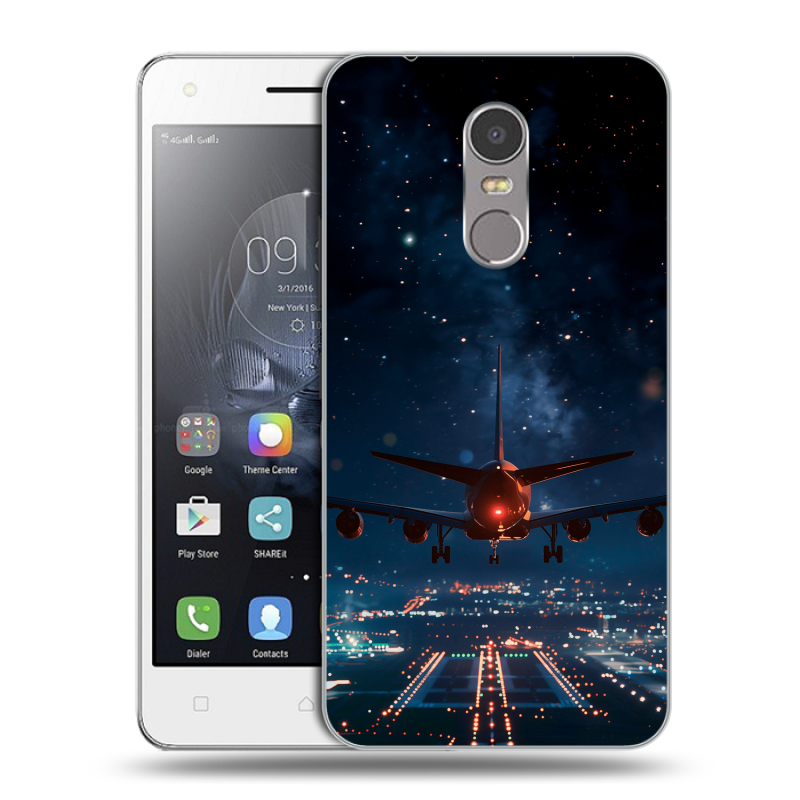 Силиконовый чехол на Lenovo K6 Note с принтом самолет Силиконовый чехол на Lenovo K6 Note с принтом самолет
