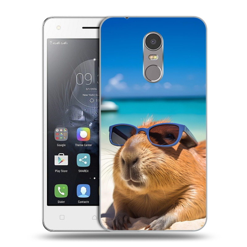 Пластиковый чехол на Lenovo K6 Note с принтом Капибара Пластиковый чехол на Lenovo K6 Note с принтом Капибара