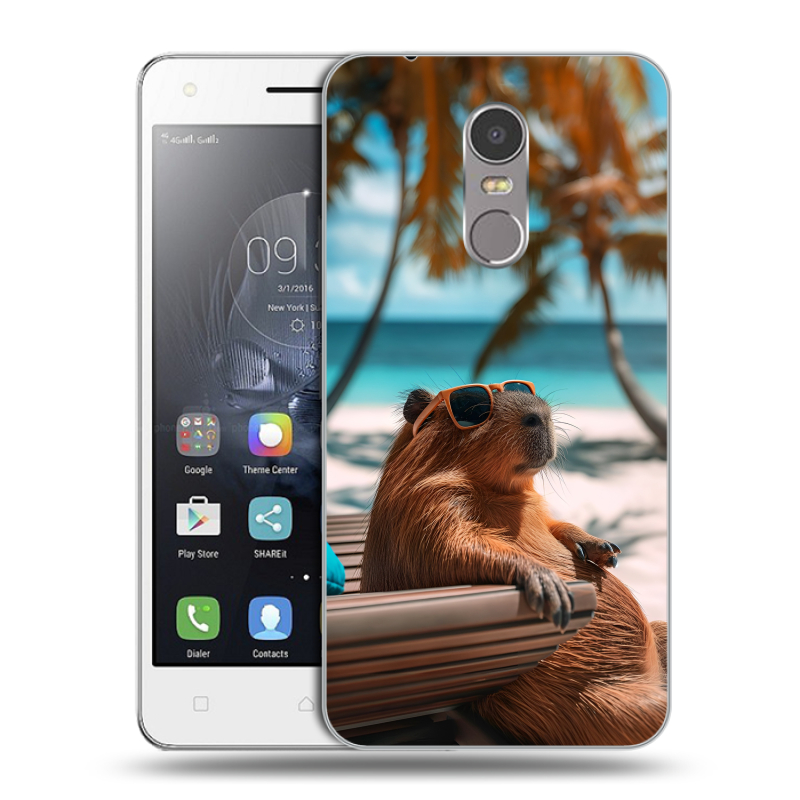 Пластиковый чехол на Lenovo K6 Note с принтом Капибара Пластиковый чехол на Lenovo K6 Note с принтом Капибара