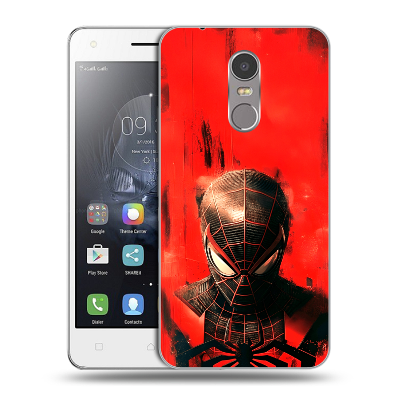 Силиконовый чехол на Lenovo K6 Note с принтом человек паук spiderman Силиконовый чехол на Lenovo K6 Note с принтом человек паук spiderman