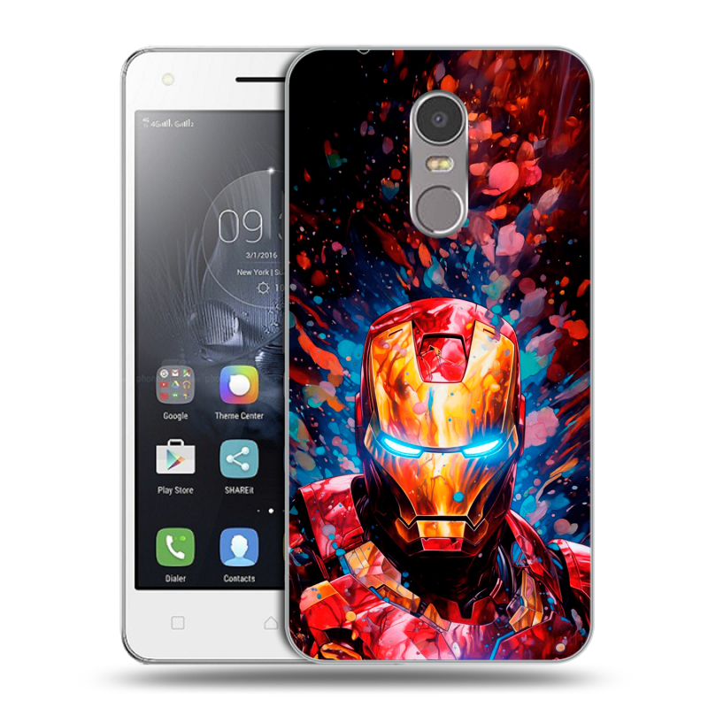 Силиконовый чехол на Lenovo K6 Note с принтом Железный человек Ironman Силиконовый чехол на Lenovo K6 Note с принтом Железный человек Ironman