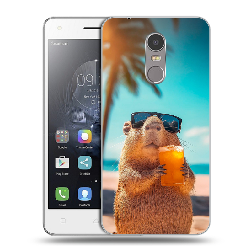Пластиковый чехол на Lenovo K6 Note с принтом Капибара Пластиковый чехол на Lenovo K6 Note с принтом Капибара