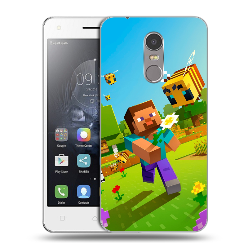 Силиконовый чехол на Lenovo K6 Note с принтом Майнкрафт Minecraft Силиконовый чехол на Lenovo K6 Note с принтом Майнкрафт Minecraft