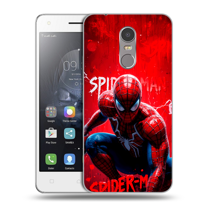 Силиконовый чехол на Lenovo K6 Note с принтом Spiderman Человек паук Силиконовый чехол на Lenovo K6 Note с принтом Spiderman Человек паук