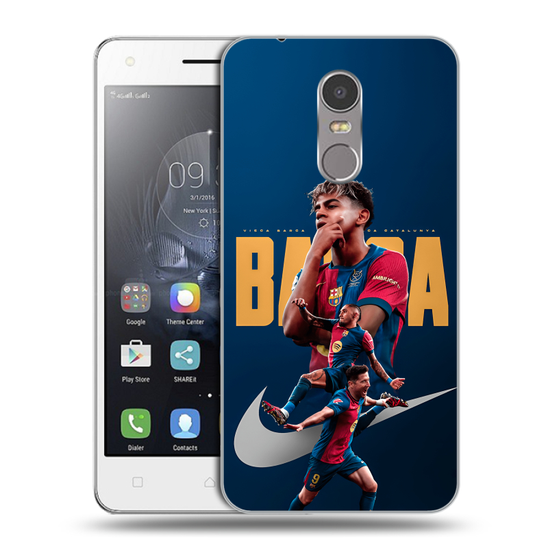 Силиконовый чехол на Lenovo K6 Note с принтом Барселона Barca Yamal Силиконовый чехол на Lenovo K6 Note с принтом Барселона Barca Yamal