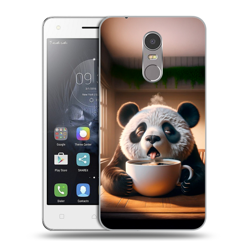 Пластиковый чехол на Lenovo K6 Note с принтом смешная панда Пластиковый чехол на Lenovo K6 Note с принтом смешная панда