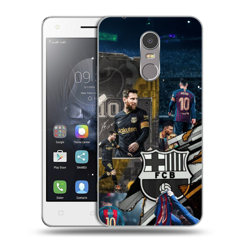 Силиконовый чехол на Lenovo K6 Note с принтом Messi Barcelona Силиконовый чехол на Lenovo K6 Note с принтом Messi Barcelona