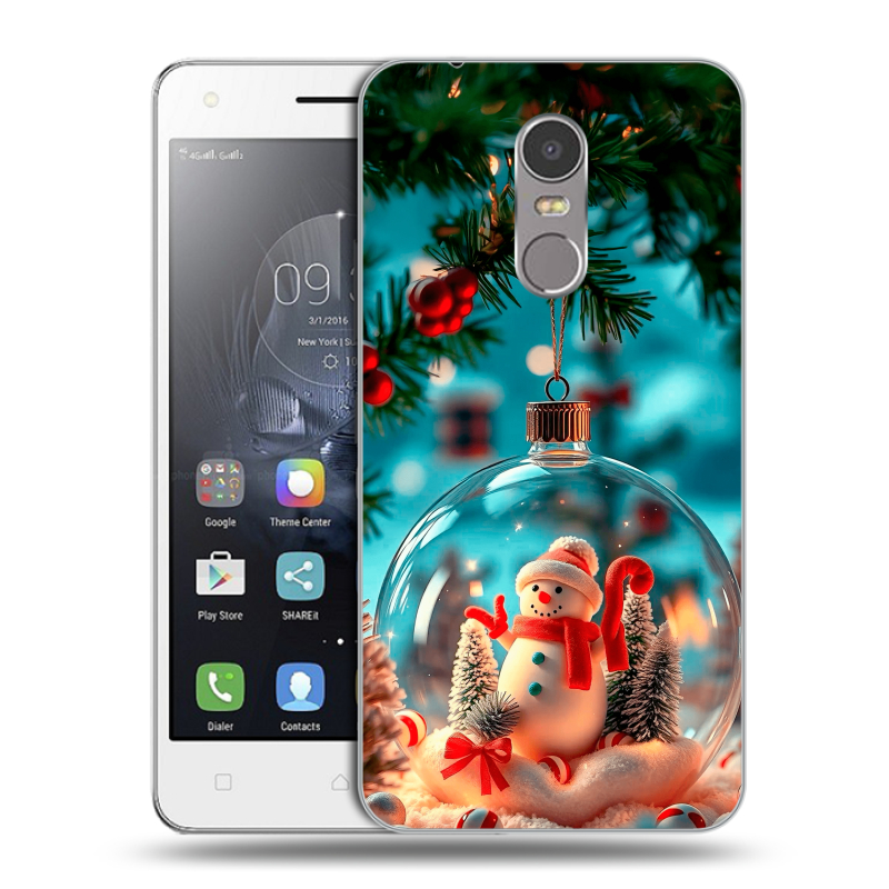 Силиконовый чехол на Lenovo K6 Note с принтом Новый год Силиконовый чехол на Lenovo K6 Note с принтом Новый год