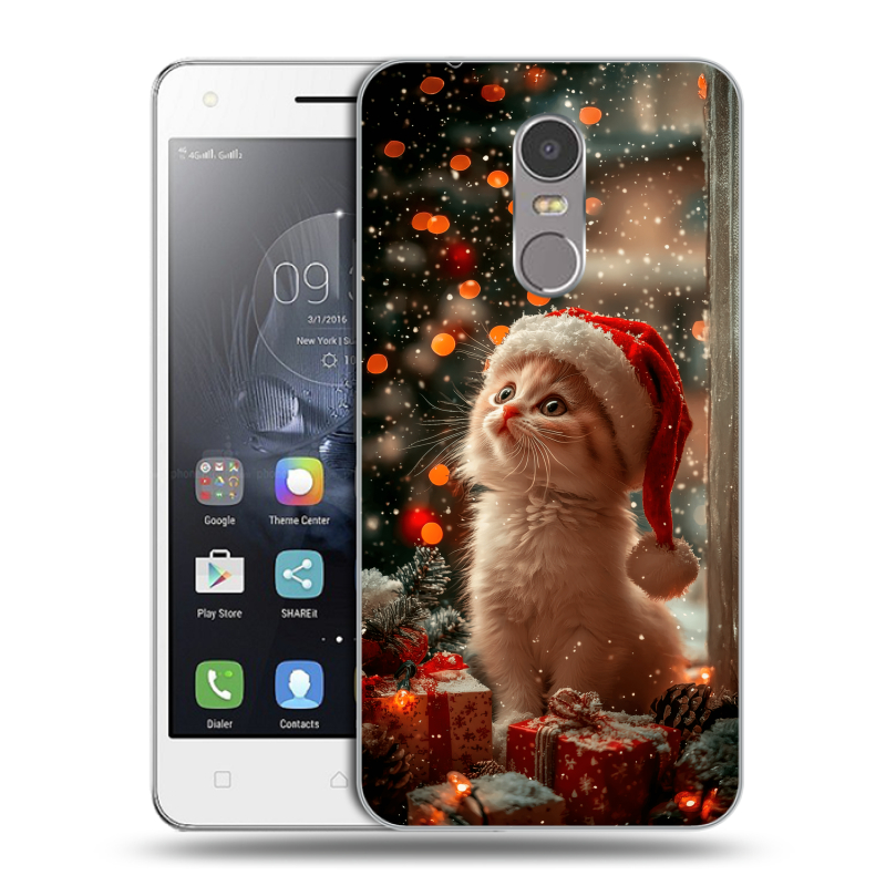 Силиконовый чехол на Lenovo K6 Note с принтом Новый год Силиконовый чехол на Lenovo K6 Note с принтом Новый год