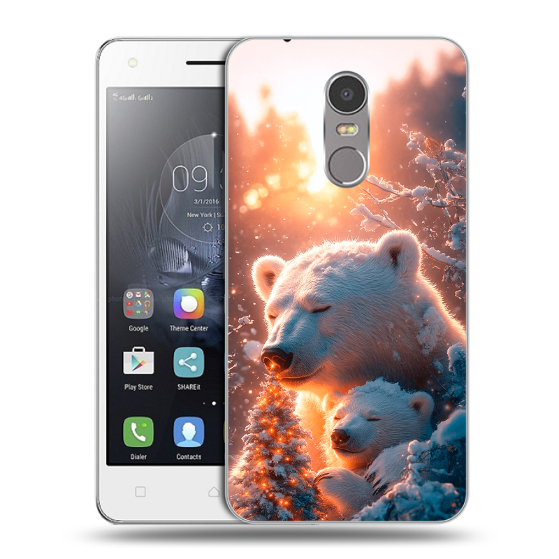 Силиконовый чехол на Lenovo K6 Note с принтом Новый год Силиконовый чехол на Lenovo K6 Note с принтом Новый год