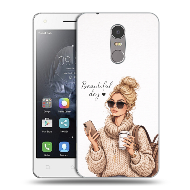 Силиконовый чехол на Lenovo K6 Note с принтом женский Силиконовый чехол на Lenovo K6 Note с принтом женский