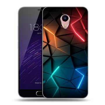 Пластиковый чехол на Meizu M3 Max с принтом Абстракция неон