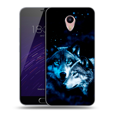 Пластиковый чехол на Meizu M3 Max с принтом Волки Пластиковый чехол на Meizu M3 Max с принтом Волки