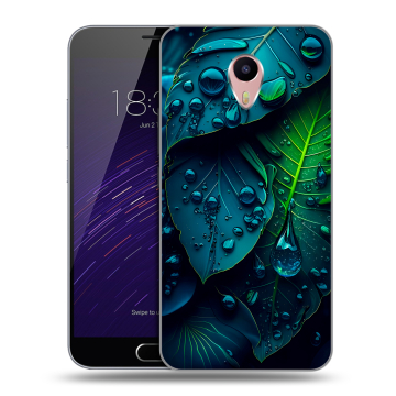 Пластиковый чехол на Meizu M3 Max с принтом Листья