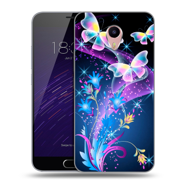 Пластиковый чехол на Meizu M3 Max с принтом Бабочки