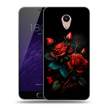 Пластиковый чехол на Meizu M3 Max с принтом Розы красные Пластиковый чехол на Meizu M3 Max с принтом Розы красные
