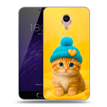 Пластиковый чехол на Meizu M3 Max с принтом Котенок в шапке