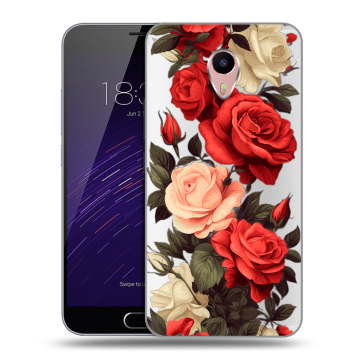Пластиковый чехол на Meizu M3 Max с принтом Розы
