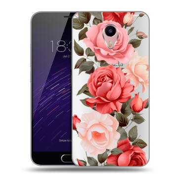 Пластиковый чехол на Meizu M3 Max с принтом Розы