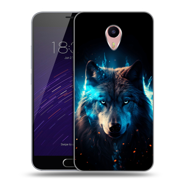 Пластиковый чехол на Meizu M3 Max с принтом Волк ночной