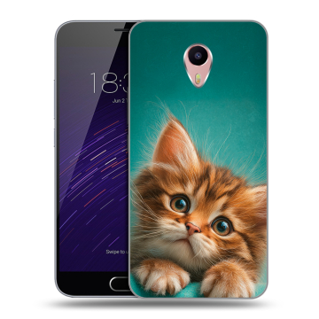 Пластиковый чехол на Meizu M3 Max с принтом котенок