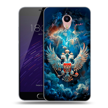 Пластиковый чехол на Meizu M3 Max с принтом Герб флаг России
