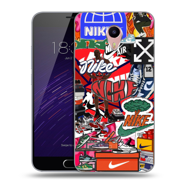 Пластиковый чехол на Meizu M3 Max с принтом Найк Nike яркий