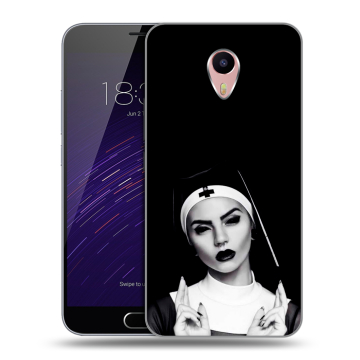 Пластиковый чехол на Meizu M3 Max с принтом монашка