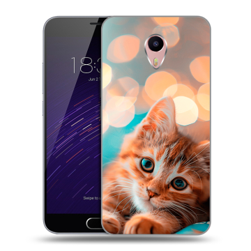 Пластиковый чехол на Meizu M3 Max с принтом котик