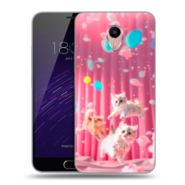 Пластиковый чехол на Meizu M3 Max с принтом милые котики
