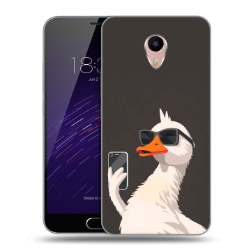 Пластиковый чехол на Meizu M3 Max с принтом утка в очках