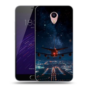 Пластиковый чехол на Meizu M3 Max с принтом самолет
