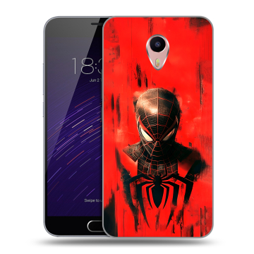 Пластиковый чехол на Meizu M3 Max с принтом человек паук spiderman