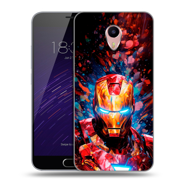 Пластиковый чехол на Meizu M3 Max с принтом Железный человек Ironman