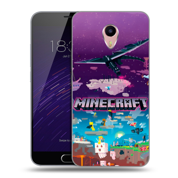 Пластиковый чехол на Meizu M3 Max с принтом Майнкрафт Minecraft