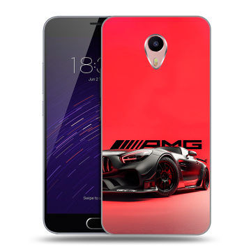 Пластиковый чехол на Meizu M3 Max с принтом Мерседес Mercedes AMG