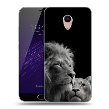 Пластиковый чехол на Meizu M3 Max с принтом Лев кошки