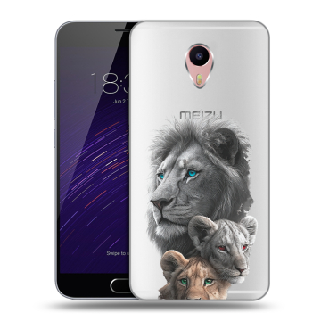 Пластиковый чехол на Meizu M3 Max с принтом Львы