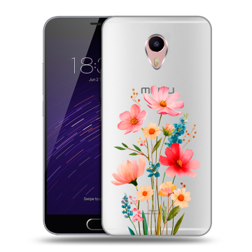 Пластиковый чехол на Meizu M3 Max с принтом Цветы
