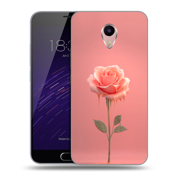 Пластиковый чехол на Meizu M3 Max с принтом Розовая роза
