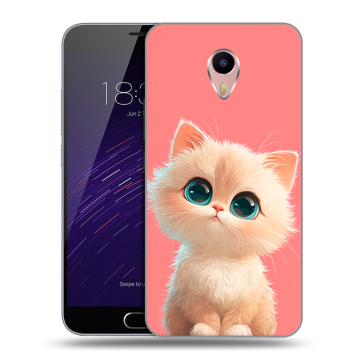 Пластиковый чехол на Meizu M3 Max с принтом Розовый котенок