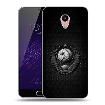 Пластиковый чехол на Meizu M3 Max с принтом Герб Флаг СССР