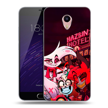 Пластиковый чехол на Meizu M3 Max с принтом Hazbin Hotel Отель Хазбин