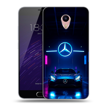 Пластиковый чехол на Meizu M3 Max с принтом Mercedes Мерседес